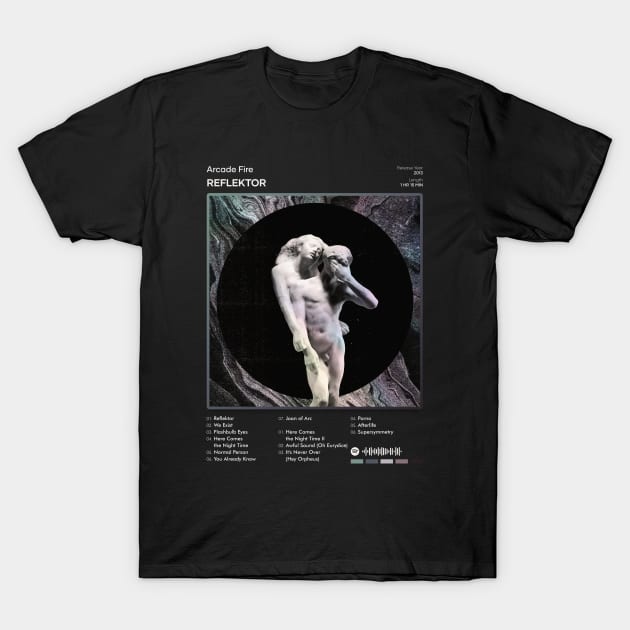 Arcade Fire - Reflektor Tracklist Album T-Shirt by 80sRetro